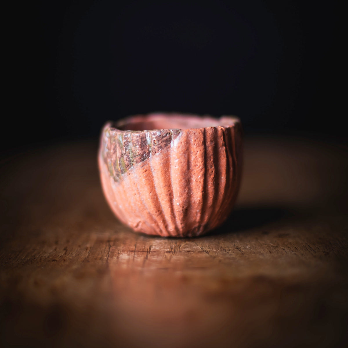 Red Raku Guinomi #005 (view 6)