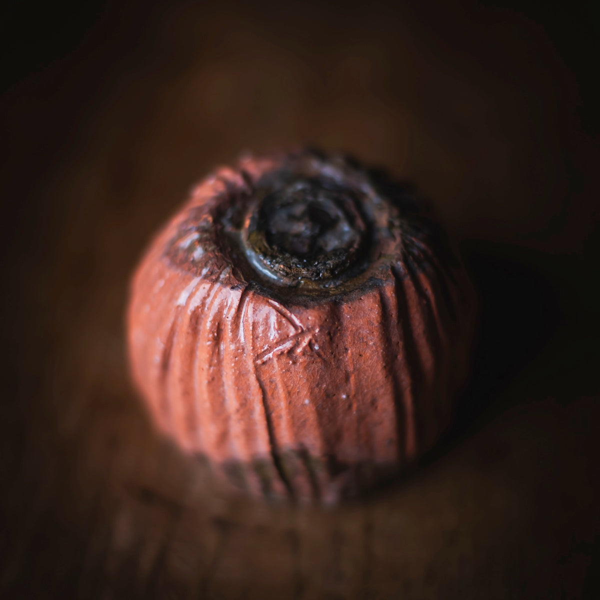 Red Raku Guinomi #005 (view 8)