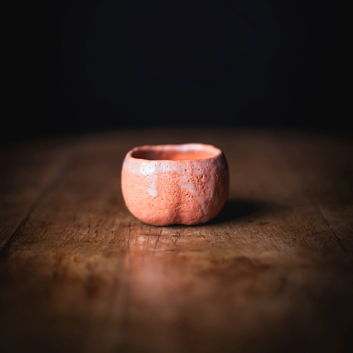 Red Raku Guinomi #007