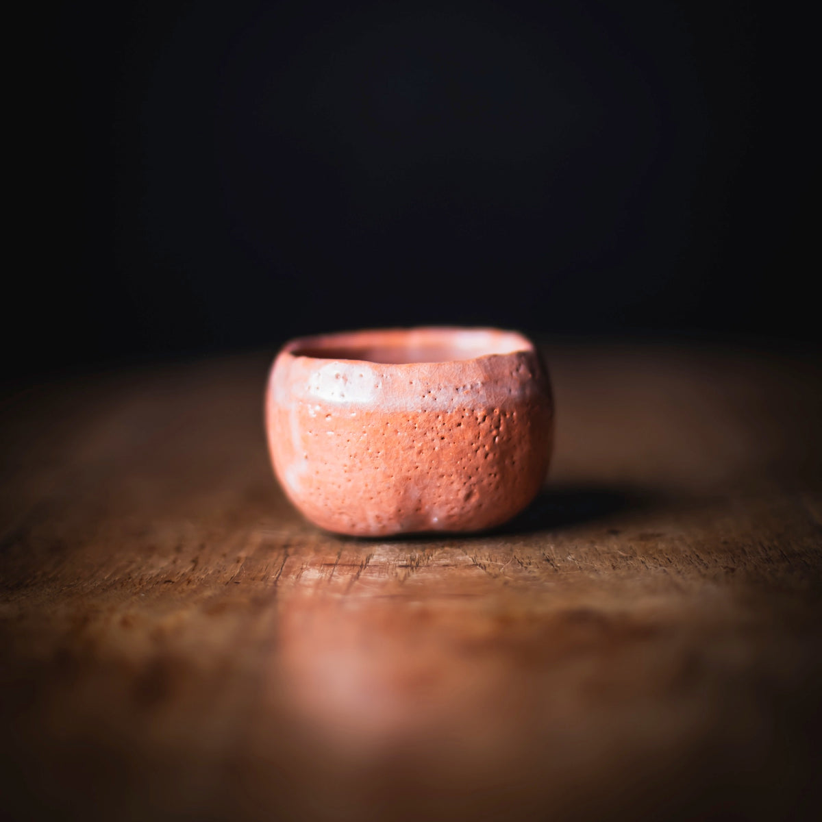 Red Raku Guinomi #007 (view 5)