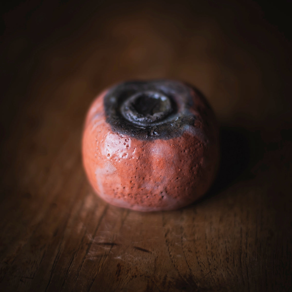 Red Raku Guinomi #007 (view 11)