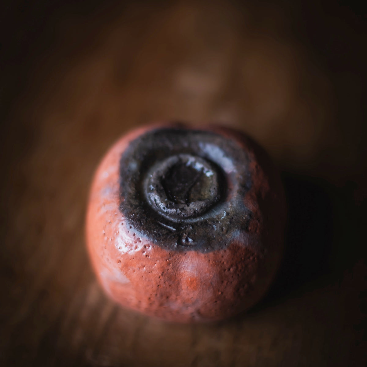 Red Raku Guinomi #007 (view 12)