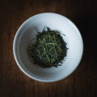 Koshun Sencha — deep green leaf in a white cup, Hoshino, Yame, UNEARTHED Gallery München